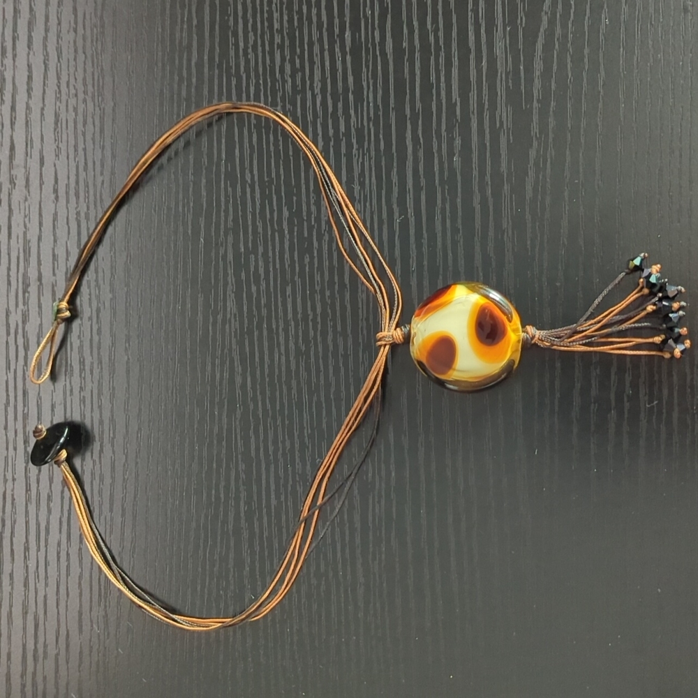 Brown and black "tiger eye" necklace